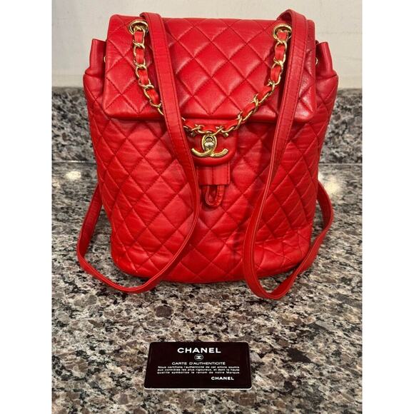 Chanel Quilted Calfskin Medium Urban Spirit Backpack Red SPB-JB 325424 - Picture 1 of 16